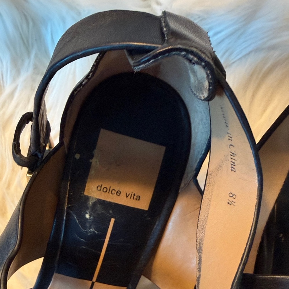 Dolce Vita Black Strappy Gladiator Heels - Picture 2 of 4